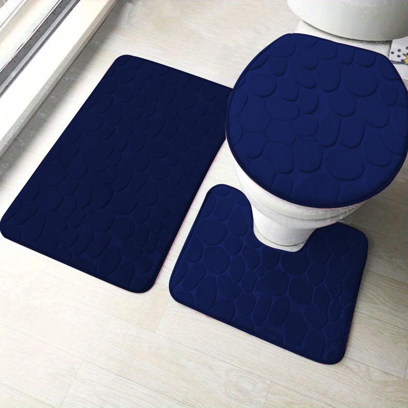 1 st enfärgad enkel badrumsabsorberande halkfri golvmatta stenmönster, bekväm och mjuk, kan kombineras efter behag