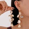 Ocean Wind Shell Piece Starfish Silver Needle Earrings Vacation Wind Earrings
