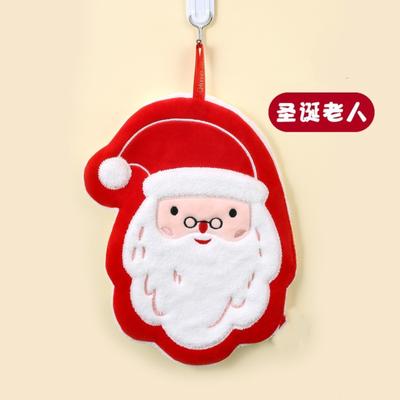 Cute Cartoon Hanging Hand Towel, Strong Water Absorption, Quick Drying Small Square Towel, No Lint, Thick Coral Fleece
