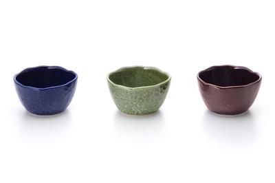 Nakashima Soba Choko Snygg Set med 3 Inkluderar en Praktisk Gratis Kopp i Marinblå Mörk och Djup x Bredd x Höjd Koppar, Färger, (3 färger) Blå, Grön, Brun,