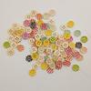 100Pcs Round Wood 4 Holes Buttons Sewing Dots Striped Craft Sewing