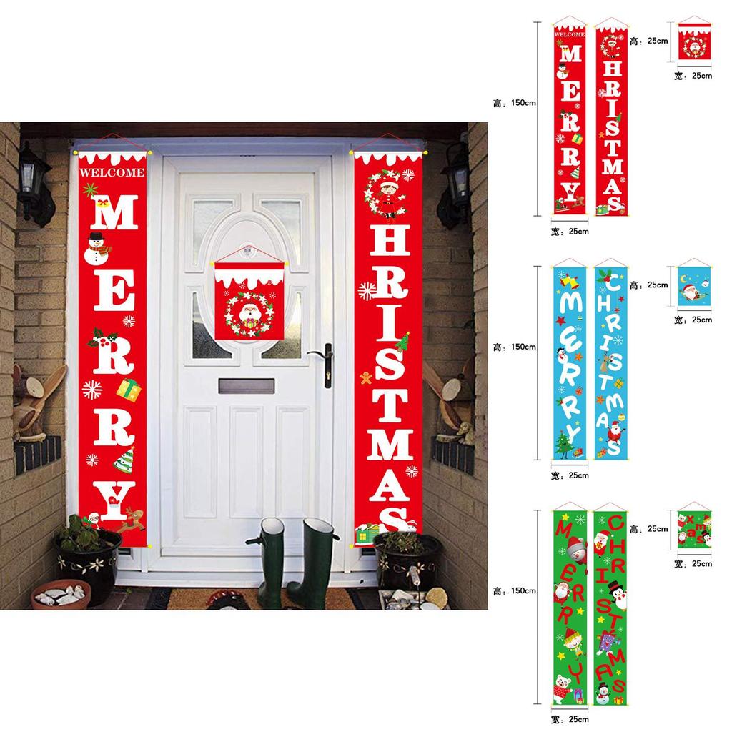 Festliche Vlies-Weihnachtsgirlande Türvorhang für Feiertagsszenen-Dekoration