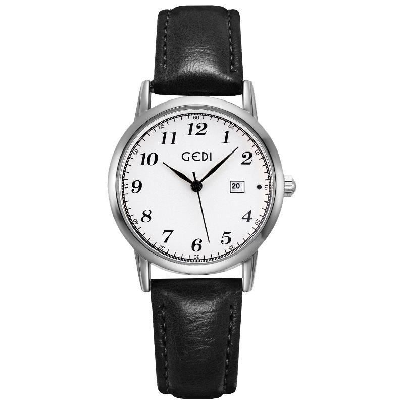 Simple Women'S Watch Retro Premium Round Belt Watch Student Quartz Watch