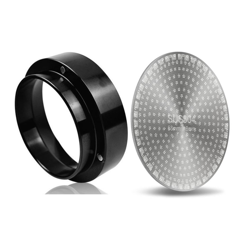 Magnetischer Quantitativer Kaffeepulver-Auffangring-Set für Espressomühle - Anti-Flugpulver Kaffee-Verteilerzubehör YJKJ-jfh1