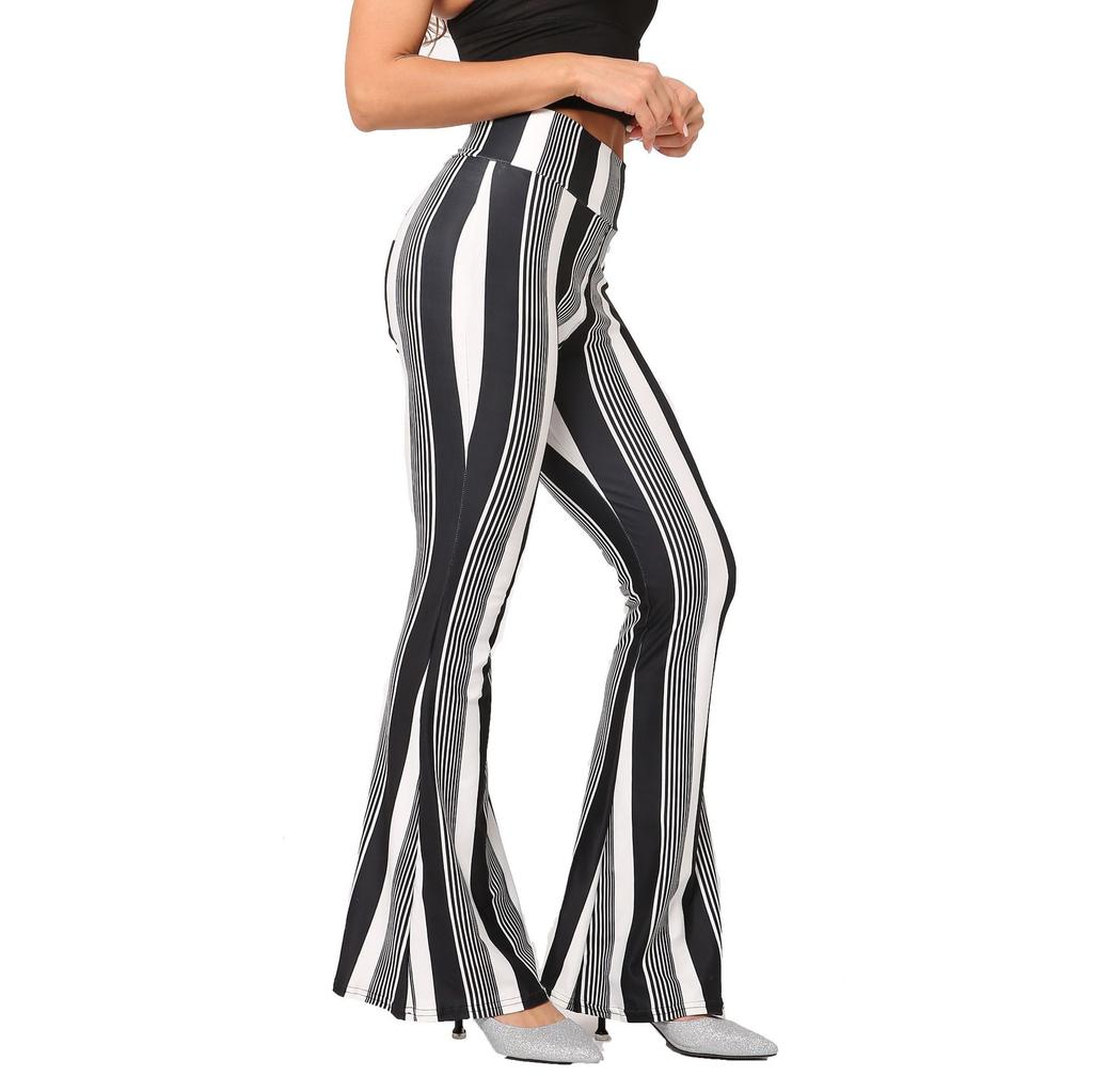 Fashion Floral Leggings High Waist Printed Flared Trousers For Women Highly Stretchable Fitness Tights Yoga Pants Dance Pants