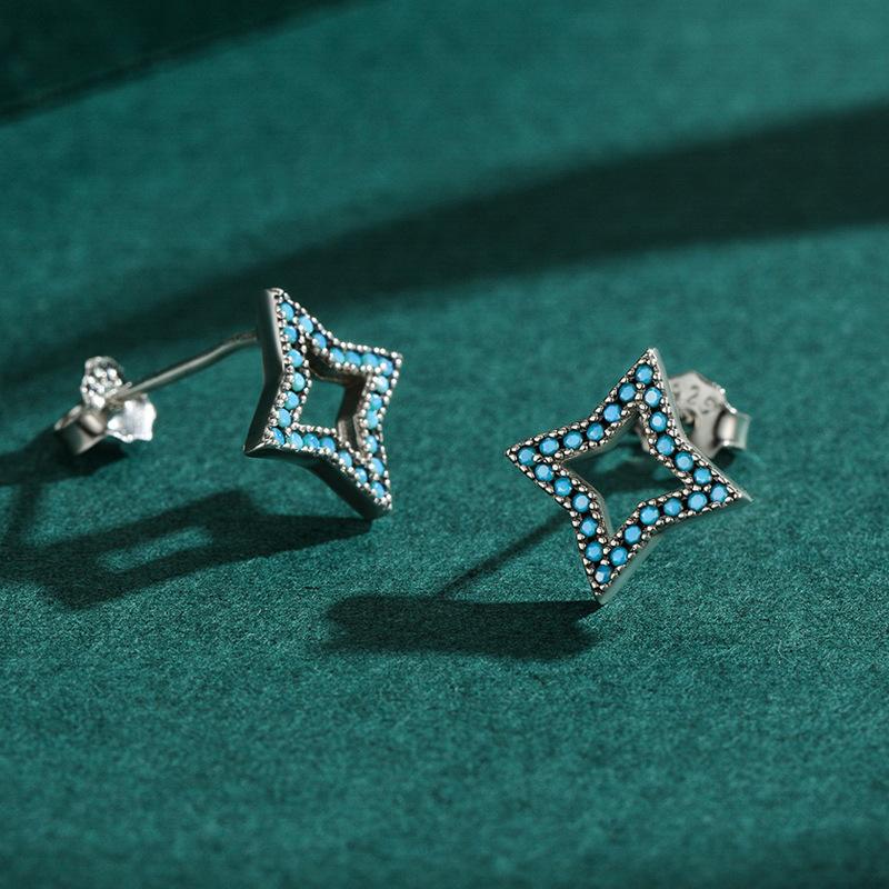 Tancise 925 Sterling Silver Turquoise Earrings Drop Earrings For Women Wedding Party Gifts