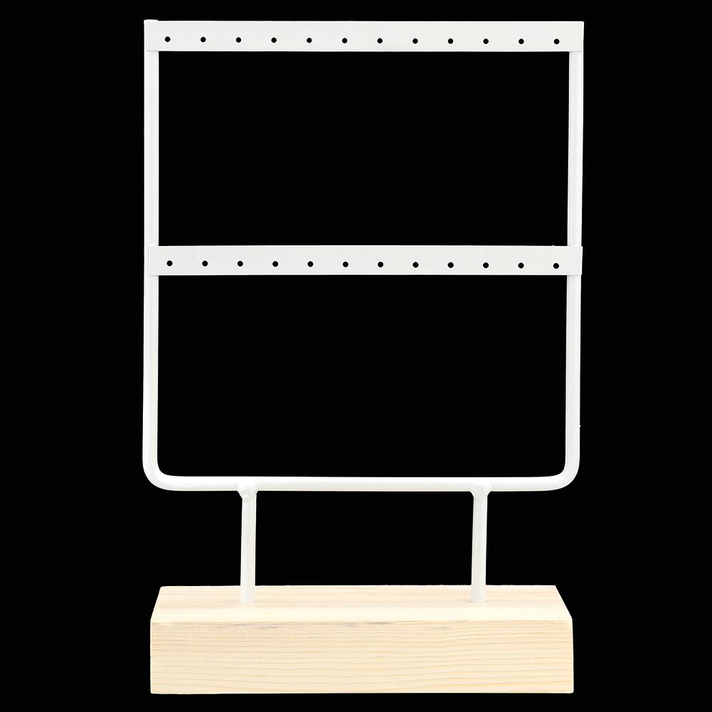 24 Holes Elegant Metal Jewelry Storage Rack Earrings Necklace Display Stand   for Home