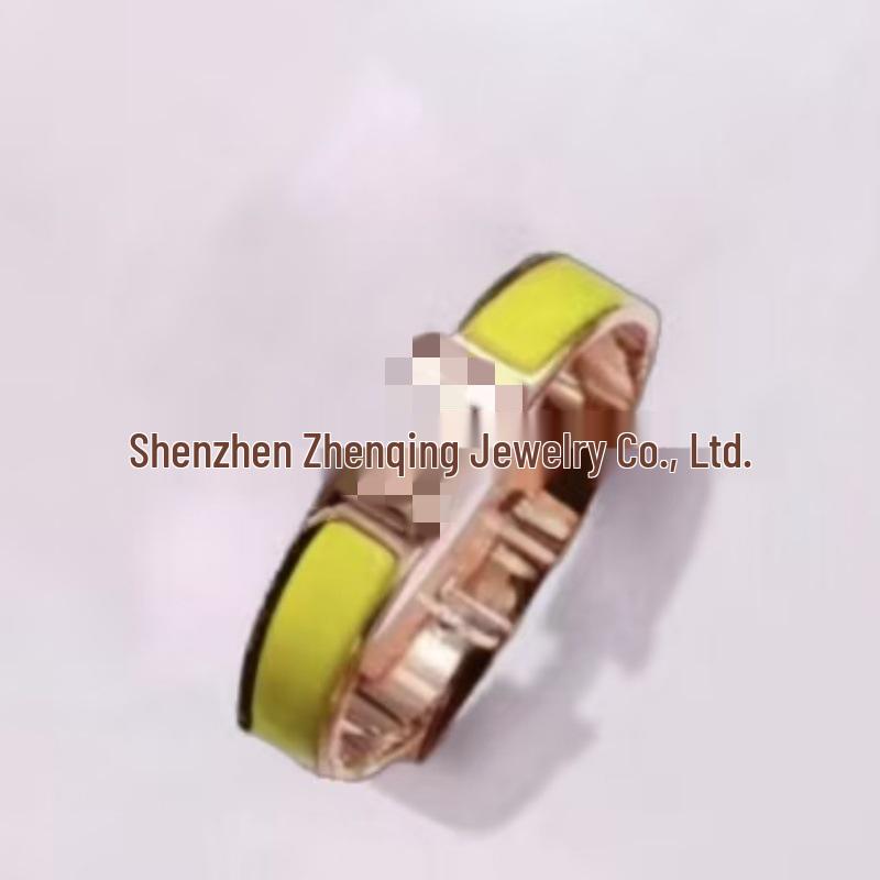 Náramek s písmenem H pozlacený 18k smaltovaný - Klasická móda, Více barev, Ideální pro páry