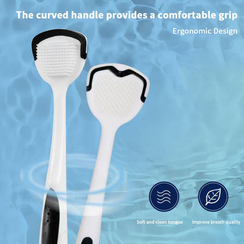 Oral Care Toothbrush Mouth Fresh Breath Scraping Dual Uses Tongue Scraper Cleaners Reusable Oral Health Cleaning Brush Hygiene