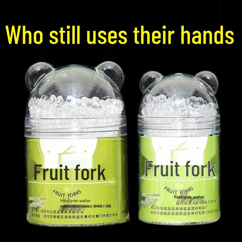 ZISIZ Disposable Bamboo Pattern Fruit Forks