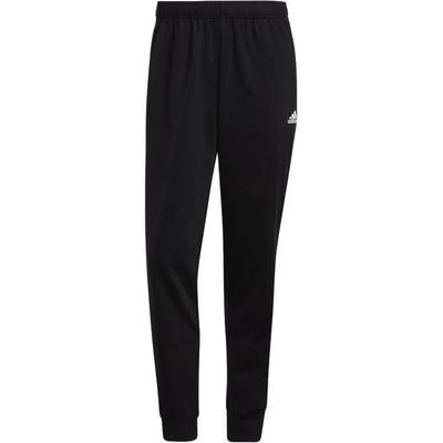 Calças de Treino Essenciais Afuniladas 3 Listras Preto/Branco Masculino Streetwear H46105