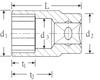 Stahlwille 50-30 12-Point Socket, 12.7mm Drive x 45mm Overall Length, 1 Piece