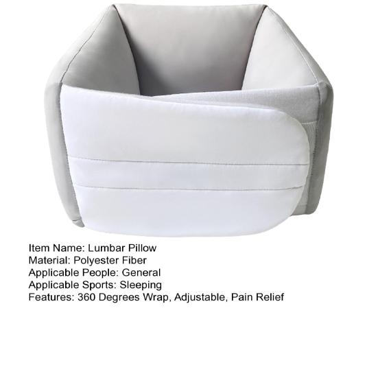 Sleeping Lumbar Support Pillow 360 Degrees Wrap Around Adjustable Lumbar Support Cushion Lower Back Sciatic Nerve Pain Relief Soft Waist Pillow
