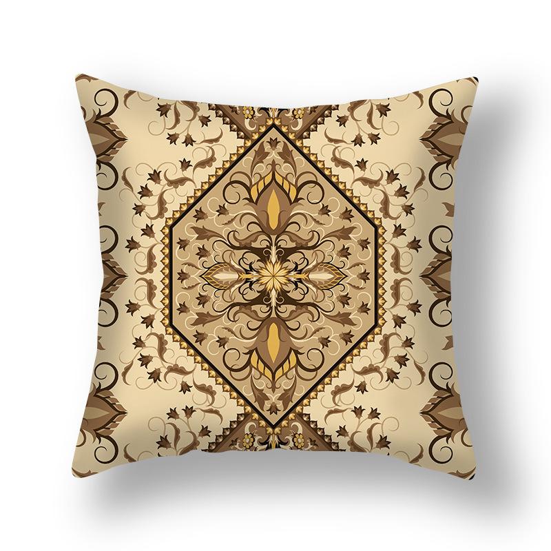 New Persian Carpet Pillowcase Holiday Decorative Pillow Short Plush Cartoon Print Sofa Pillow