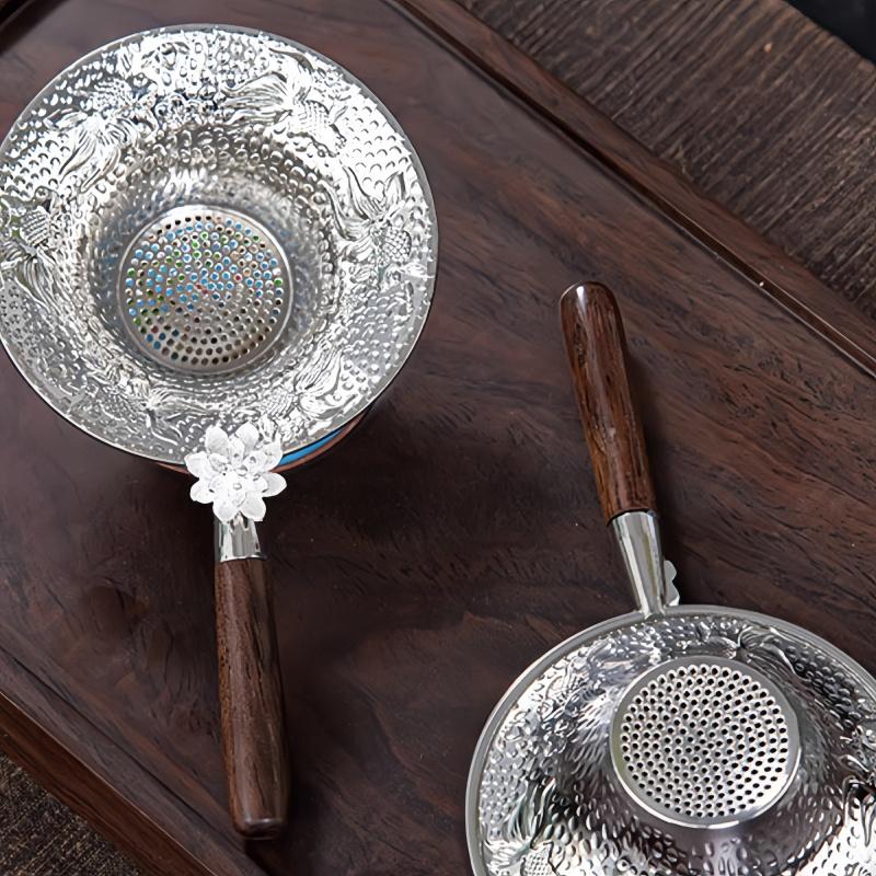 Mental Mesh Tea Strainer Stainless Steel Filter Sieve Teaware Lace Tea Drain Useful Tea Infusers Kitchen Accessories