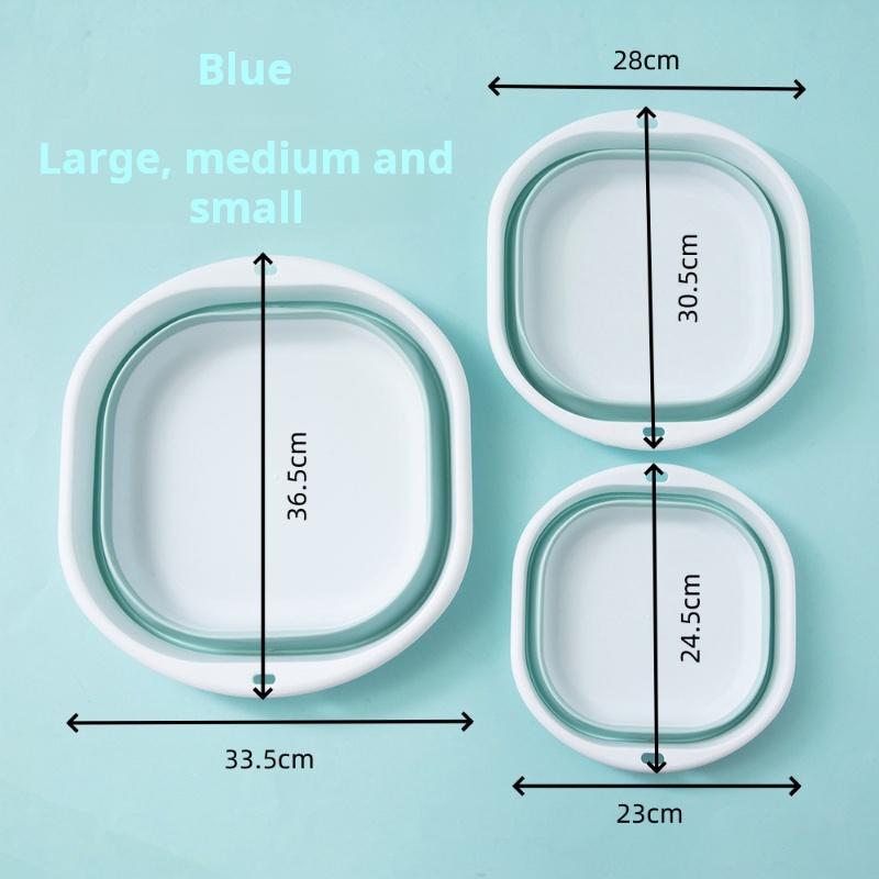 Foldable basin portable silicone foldable washbasin vegetable basin student dormitory plastic foot washbasin