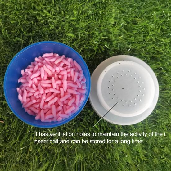 5Pcs Fishing Live Baits Box Breathable Holes Design Compact Lightweight Portable Fishing Lures Box with Lid Baits Case