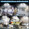 200W Powerful Garage Light LED Foldable LED Bulbs E27 Adjustable Multi Panel Ceiling Lamp For Workshop Warehouse Lighting