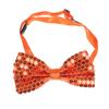 [NiceYnn] Sparkling Bow Tie Neckwear Tie Easy Adjustable Sequin Men's Kids Wedding Graduation Sports Day Athletic Festival Play 1pc Sequin Orange