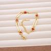 Crystal Heart Bracelet Adjustable Gold Color Stainless Steel Metal Chain Bracelet for Women Men Casual Party Jewelry for Girl