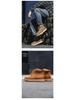 2024 Herbst Herren Mid-Cut Leder Martin Stiefel: Retro, Dicksohlige, Lässiger Britischer Stil
