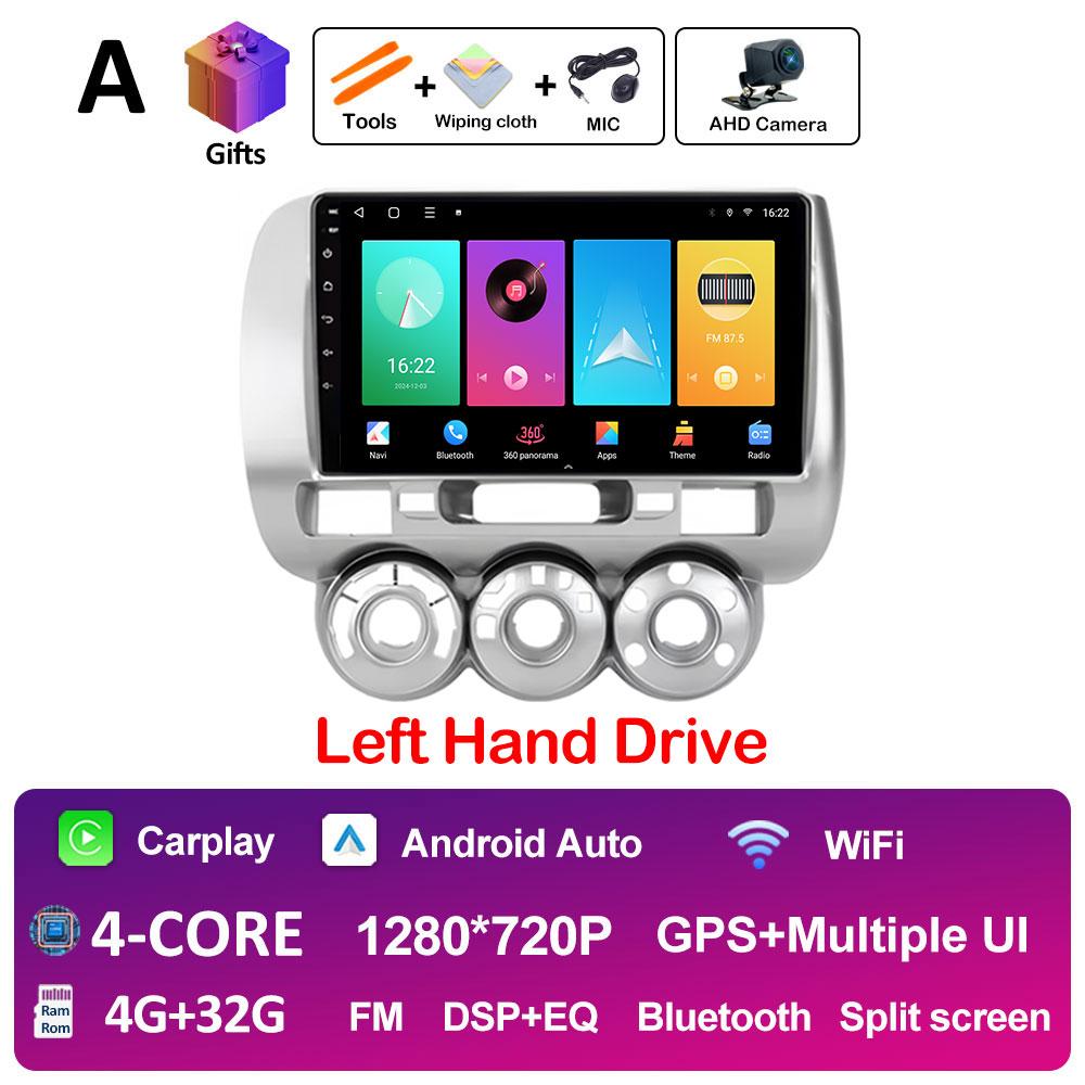 Left Hand Drive Car Video Player For Honda Fit Jazz City 2002 2003 2004 2005 2006 2007 GPS Navi Bluetooth Autoradio Accessories