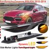 For Porsche Cayenne 958 92A 2010-2014 Clear & Smoked Lens LED Side Marker Lamp Dynamic Amber Turn Signal Blinker Indicator Light