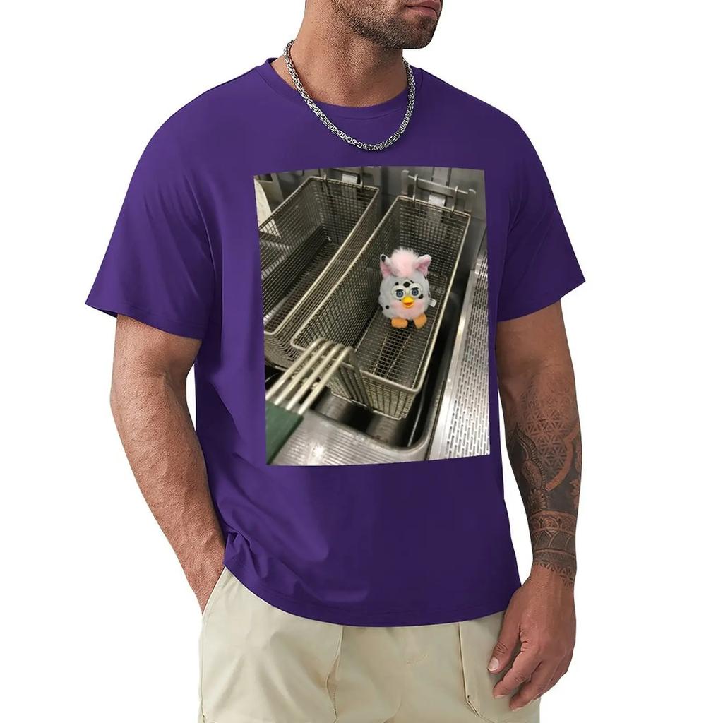 aesthetic clothes sports fan tshirts sweat shirtsmen Furby in fryer basket TShirt funny t shirt cat shirts