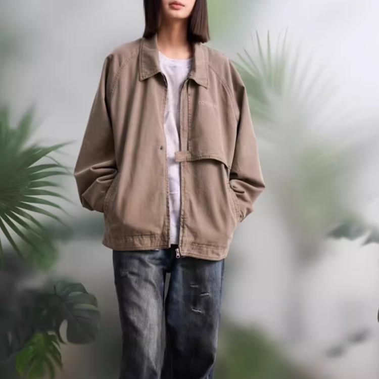 New Converse Jackets Coats Unisex Brown 10028457-A01