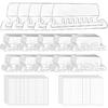 Hupos File Folder Tabs, 100+200 Sets Hanging File Folder Tabs with Erts for Hanging Folders, 2 Inch Clear Plastic Hanging File Tabs for Quick