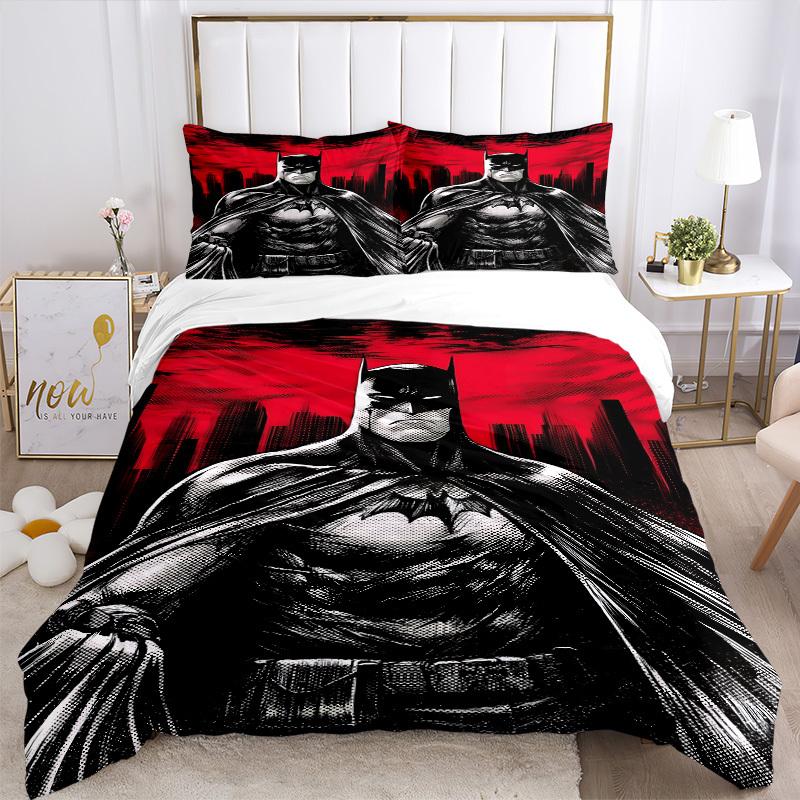 3pcs Batman, Superhero Duvet Cover Set, 1 Duvet Cover + 2 Pillowcases (No Insert), High-Definition Print for All Seasons,Durable Yy251103059
