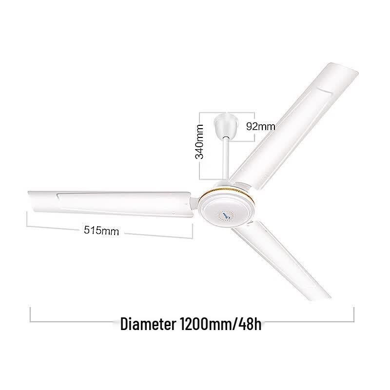 Midea FC120-BA 48-inch Ceiling Fan CN plug (adapter included)