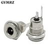 5PCS/LOT DC099 5.5 mm x 2.1mm DC Power Jack Socket Female Panel Mount Connector Metal DC-099 Open Hole 11MM 5.5*2.1 5.5*2.5
