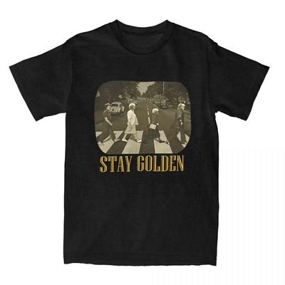 Camiseta de Verão Golden Girls Masculina Feminina Pura Engraçada Stay Golden Abbey Road Camiseta Manga Curta Roupa