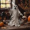 Halloween Ghost Figurine, Spooky Scream Face Ghost Resin Statue for Indoor Shelf, Tabletop Centerpiece, Home Office Decor