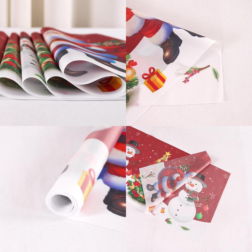 Christmas Santa Snowman Table Runner Christmas Decorations for Home 2026 Xmas Party Table Decor Navidad Noel New Year Tablecloth