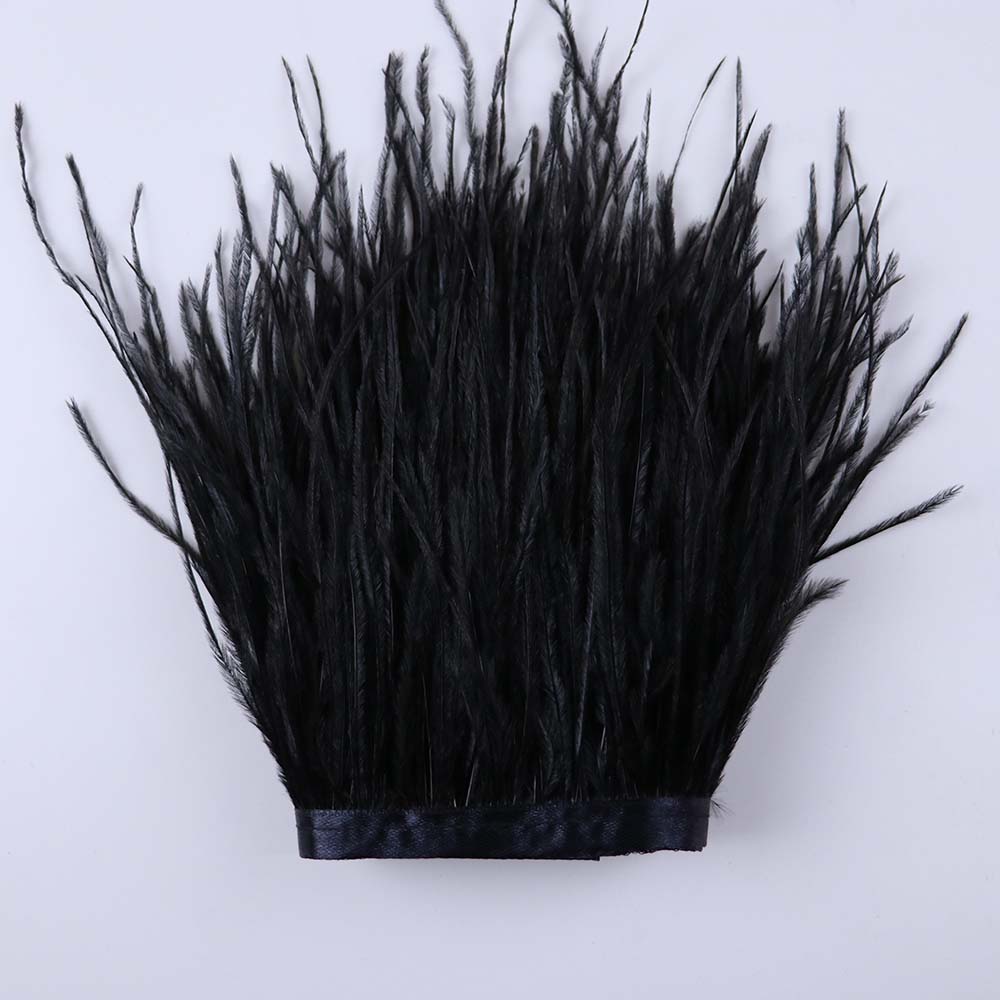 Feather 6-18CM Natural White Black Ostrich Feathers Trim for Wedding Dress Clothing Accessories Party Decoration Plume Fringe