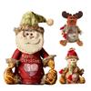 3D Doll Christmas Candy Bags Merry Christmas 3D Doll Bags Adorable Reusable Christmas Treat Fabric Wrapping Bags For Holiday 1PC