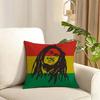 Singer BBob MMarley Cushion Cover Reversible Plush Pillow Cover Soft Fluffy Home Decor for Sofa Bedroom
