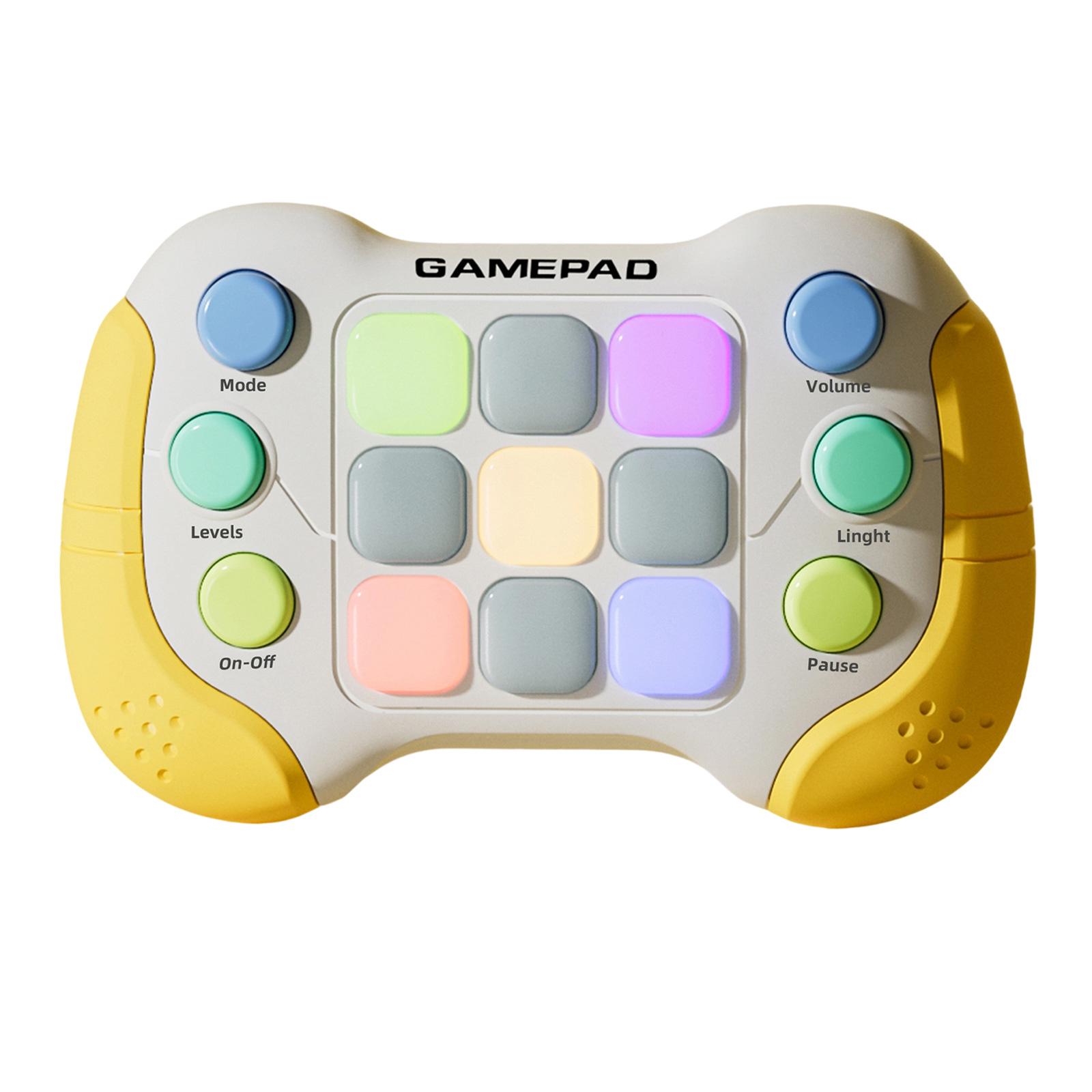 

Сенсорна ігрова консоль іграшка для дітей портативні поп-ігри подарунки на день народження для хлопчиків і дівчаток дорожня іграшка антистрес подарунок жовтий