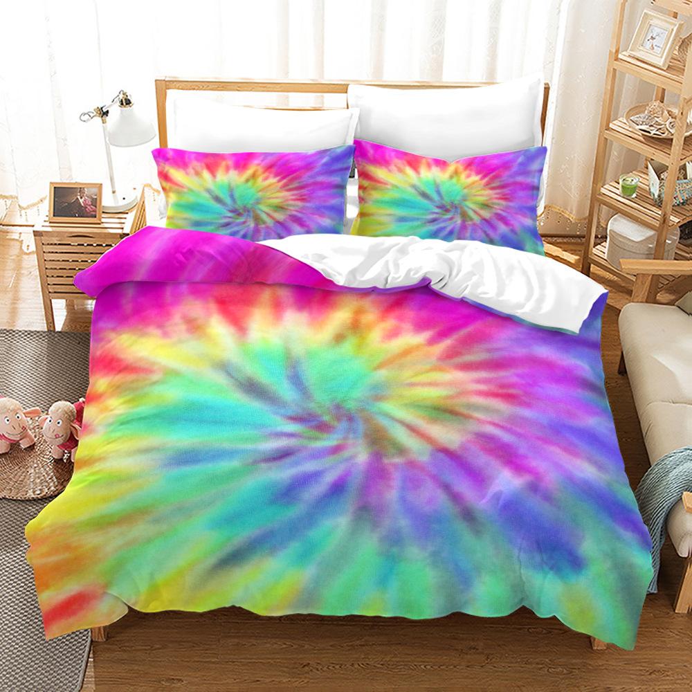 Dream Halo Dyeing Bedding Set Single Double Twin Size For Girls Kids Beauty Home Decor Soft Bedclothes Colorful Duvet Cover Set