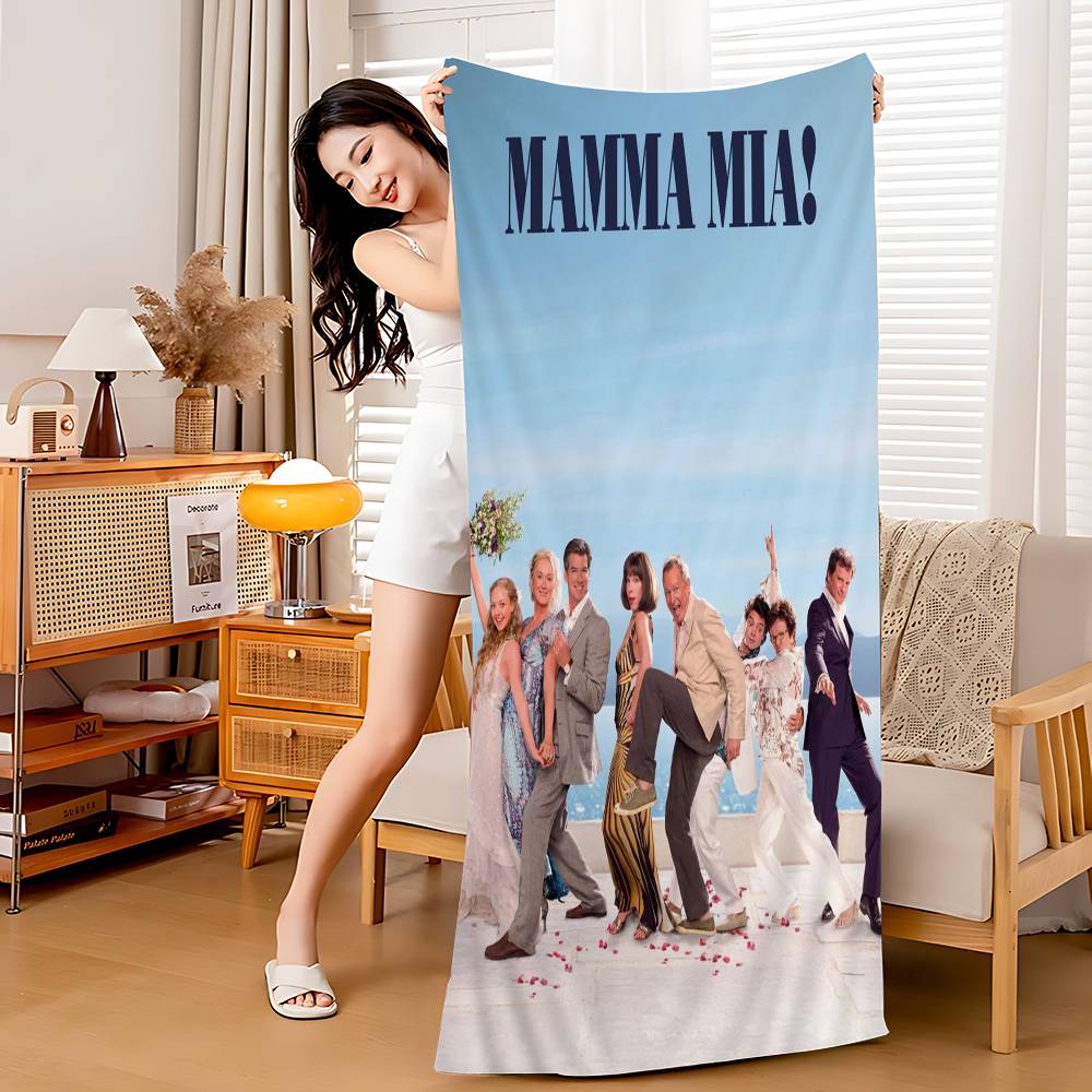 movie Mamma Mia Microfiber Blanket Quick Drying Beach Towels Oversized Printing Super Absorbent Pool Towel Blanket