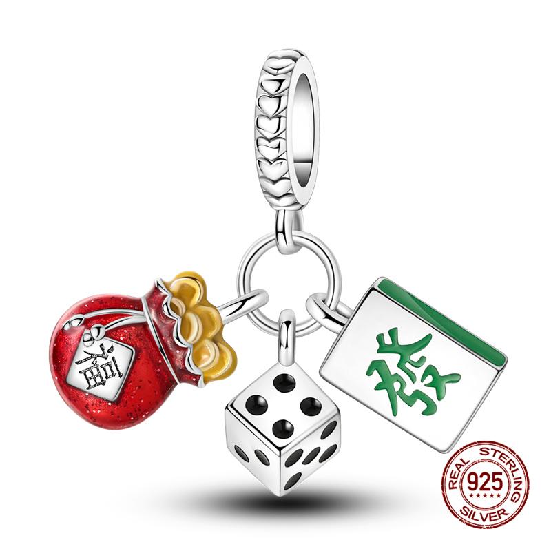 New In Fashion Copper Christmas Series Little Elk Charm Beads Fit 3Mm Original Bracelet Necklace For Women Diy Jewelry Gifts