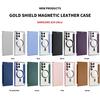 Samsung S25FE Electroplated Gold Shield Magnetic Leather Case Mobile Phone Case A56 Full Cover Flip Cover Protective Case