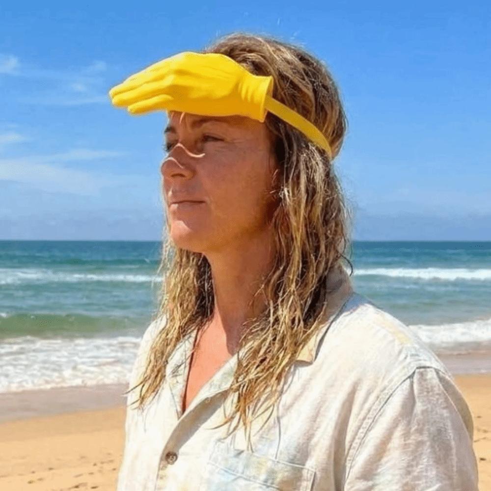 UV Protection Hand Shaped Visor Adjustable Sun Protection Cap Palm Visor Headband  Gag Gift