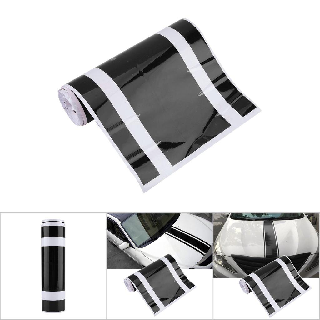 SelF Adhesive Car Body Engine Hood Bonnet Scratch Cover Sticker Decal Tape Decoration(Black)