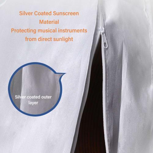 Acoustic Guitar Cover, Electric Guitar Dust Cover, Dustproof, UV Protection, Water Repellent, Universal Compatible, Silver Coating