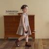 Girl's Summer Linen Plaid Sleeveless Dress