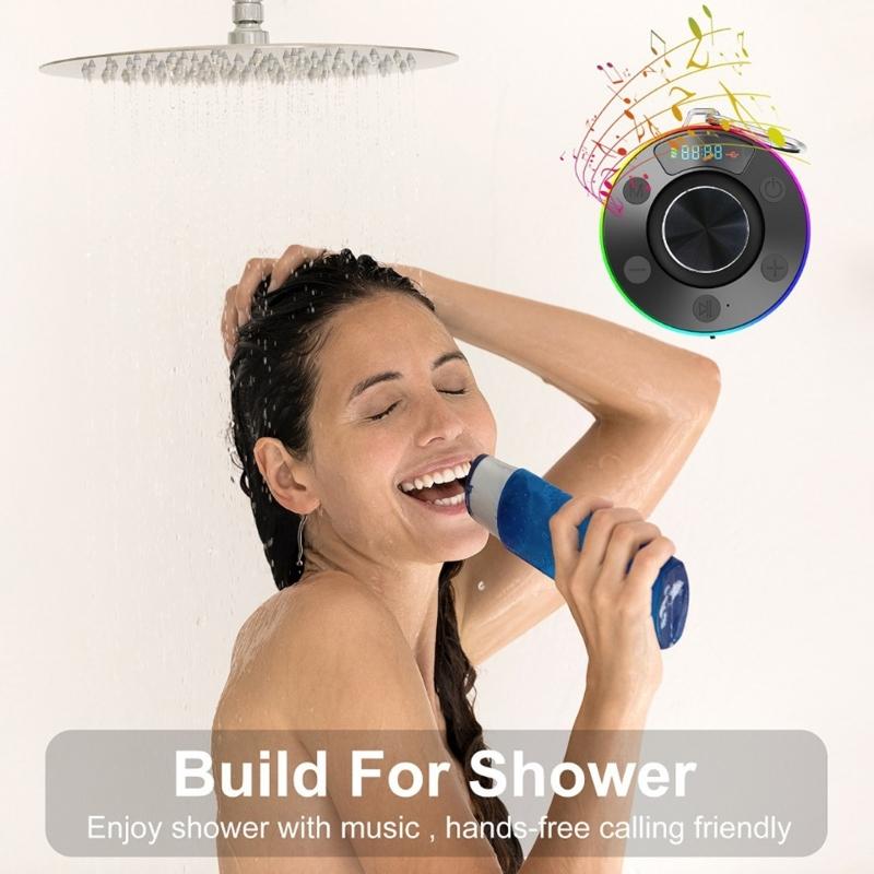 LED Illumination Bluetooth-compatible Floating Speaker Waterproof Portable Pairing Rechargeable Pool Light For Outdoor