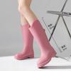 Japanese and Korean Platform Pvc Rain Shoes New Women's Outer Wear, Waterproof and Non-slip Outdoor Long Tube Fashion Rain Boots Women